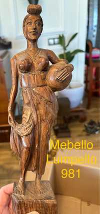 Drewniana figurka rzeźba kobieta dekoracja 981