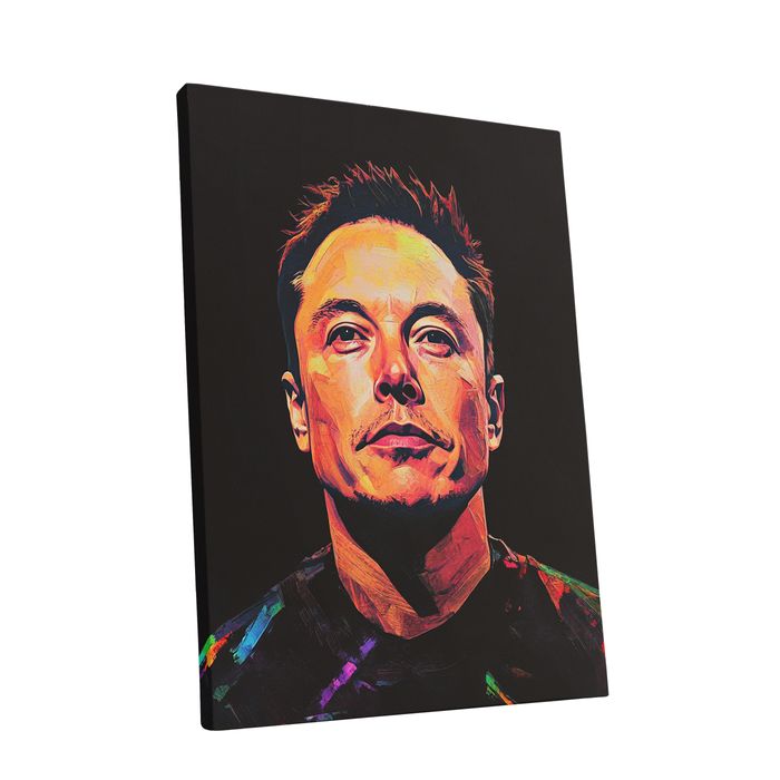 Portret Elona Muska na płótnie 30x40 cm - wystrój nowoczesnego wnętrza