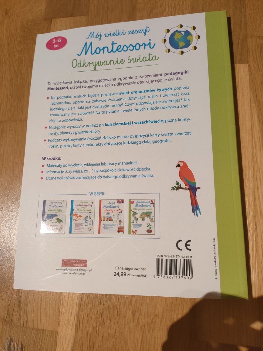 Mój wielki zeszyt Montessori, Odkrywanie świata. 3-6 lat.