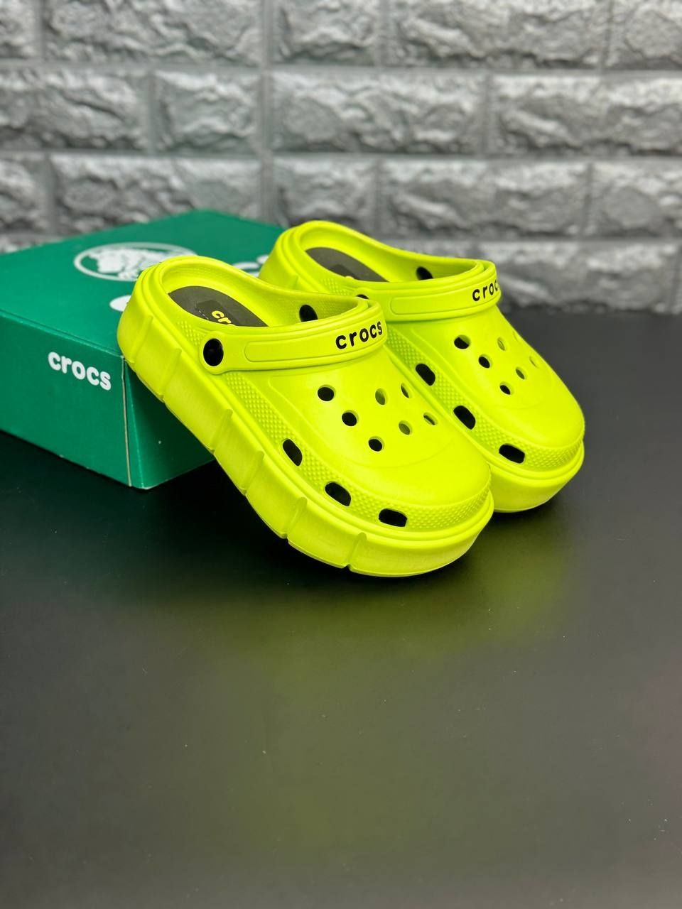 ЯРКИЕ кроксы  Crocs ЖЕНСКИЕ шлёпанцы салатовые Крокс 35-41