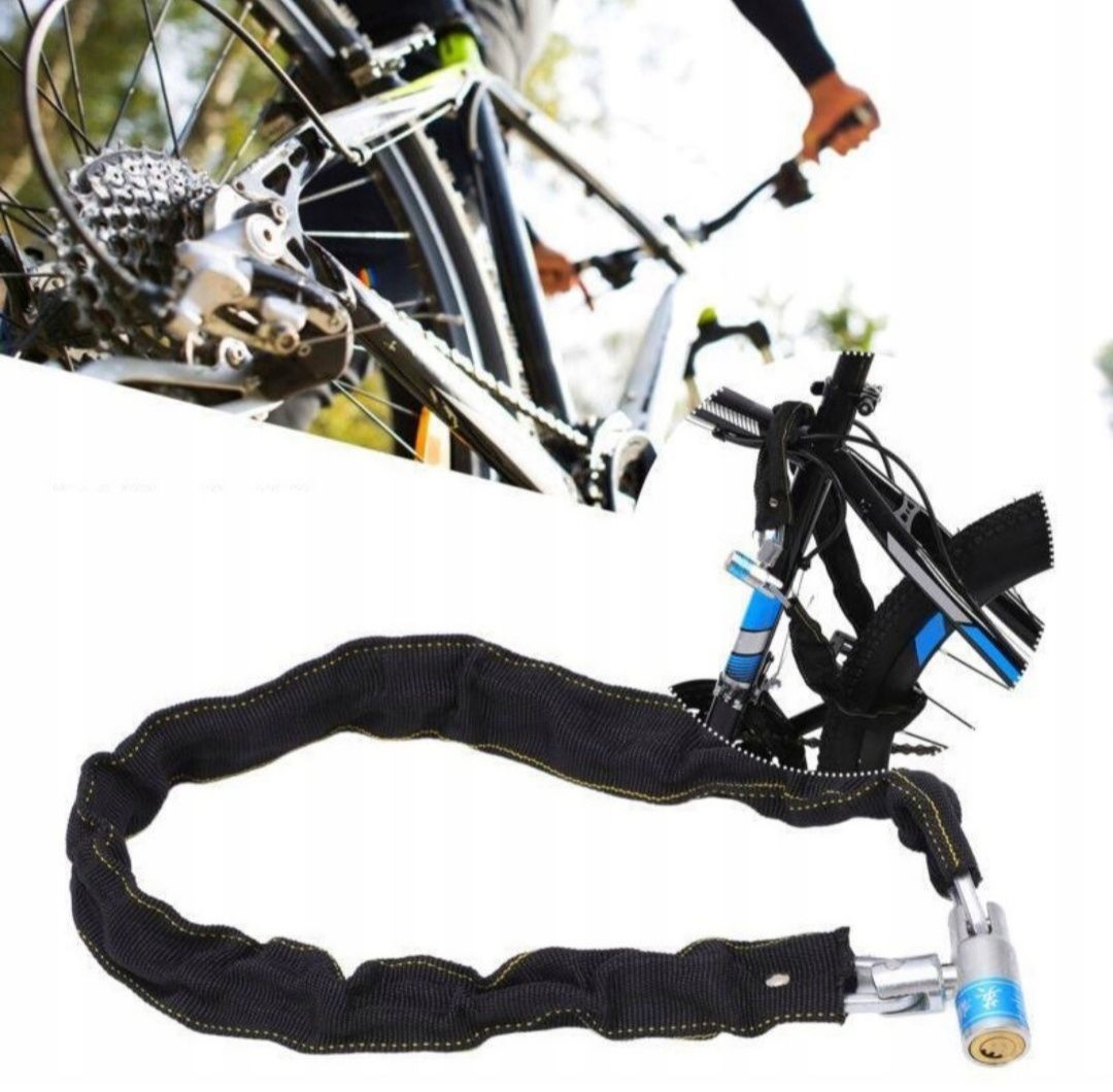 Zapięcie blokada do roweru 80 cm łańcuch rowerowy antykradzieżowy
