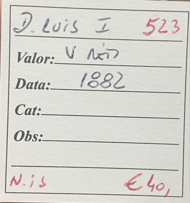Moeda V Reis D LUIS I - 1882