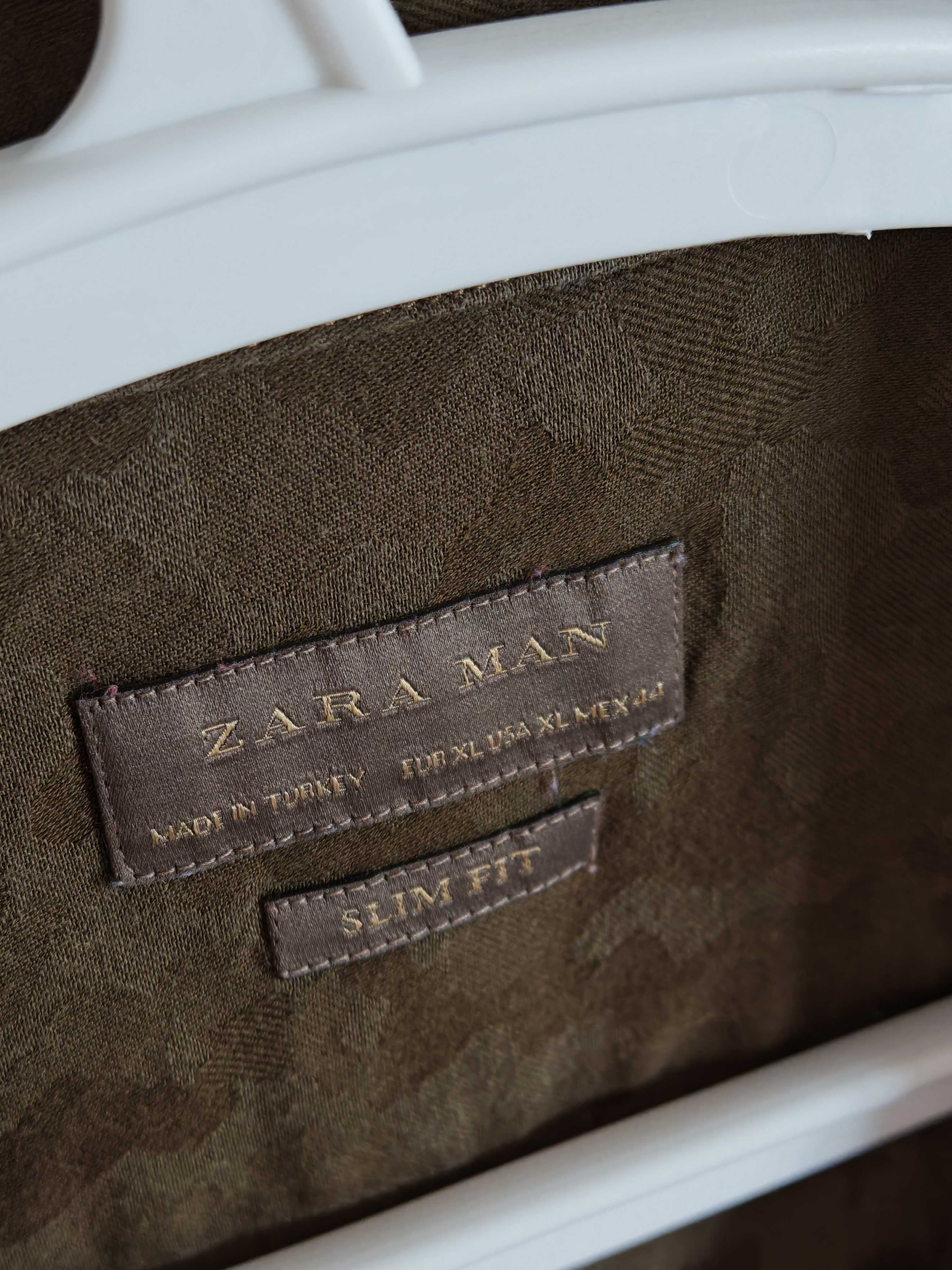 Мужская рубашка Military style Хаки военная Zara