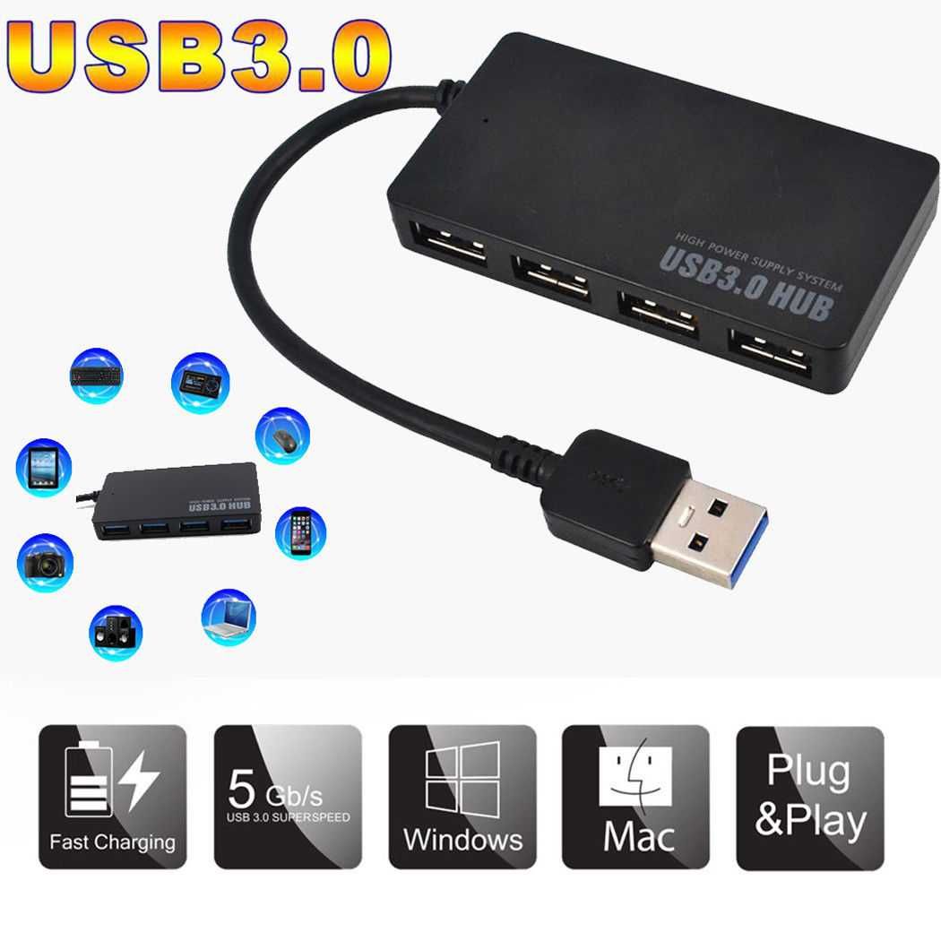 INF025 - HUB splitter USB 3.0 de 4 portas