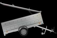 Przyczepka 264x125 UNITRAILER GARDEN 264 KIPP z burtami BIS i pokrywą