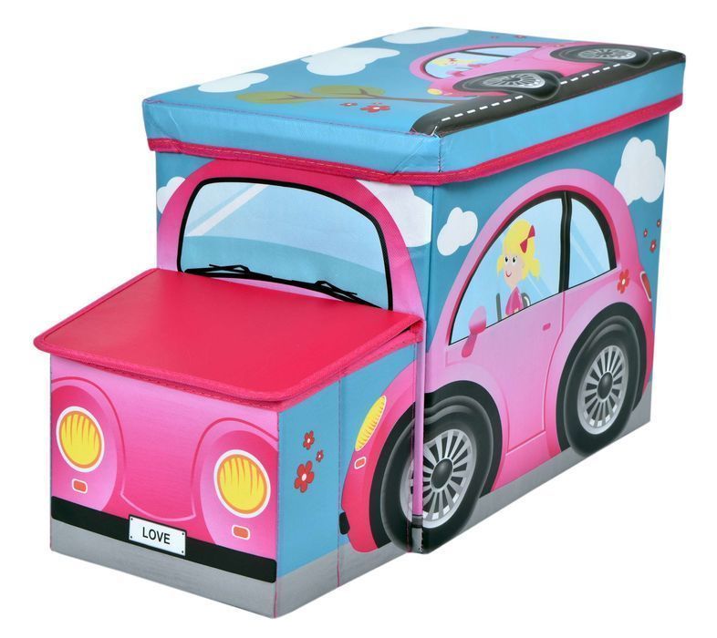 Pojemnik Na Zabawki Samochód Różowy