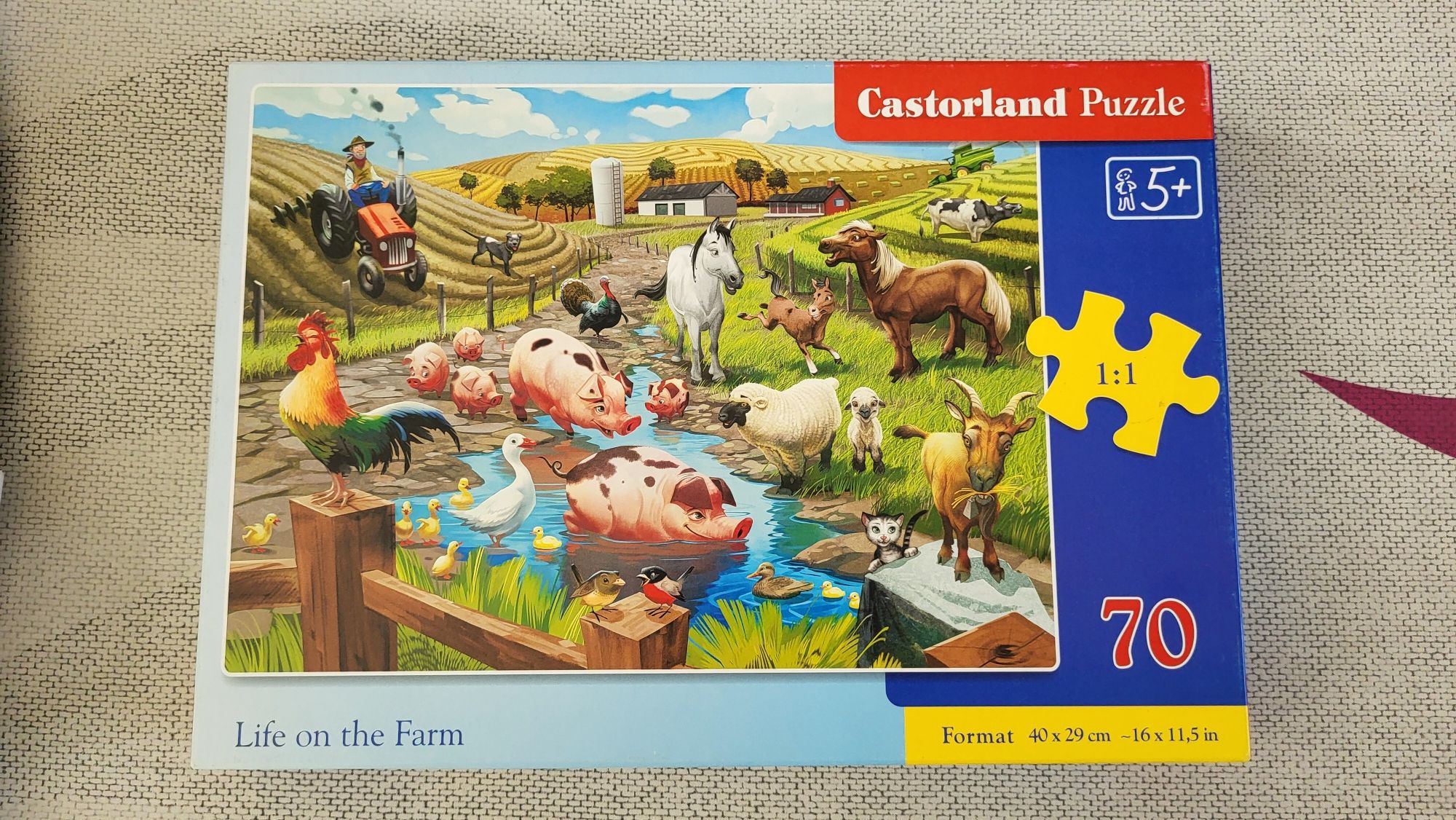Puzzle 70 elementów zwierzęta Castorland