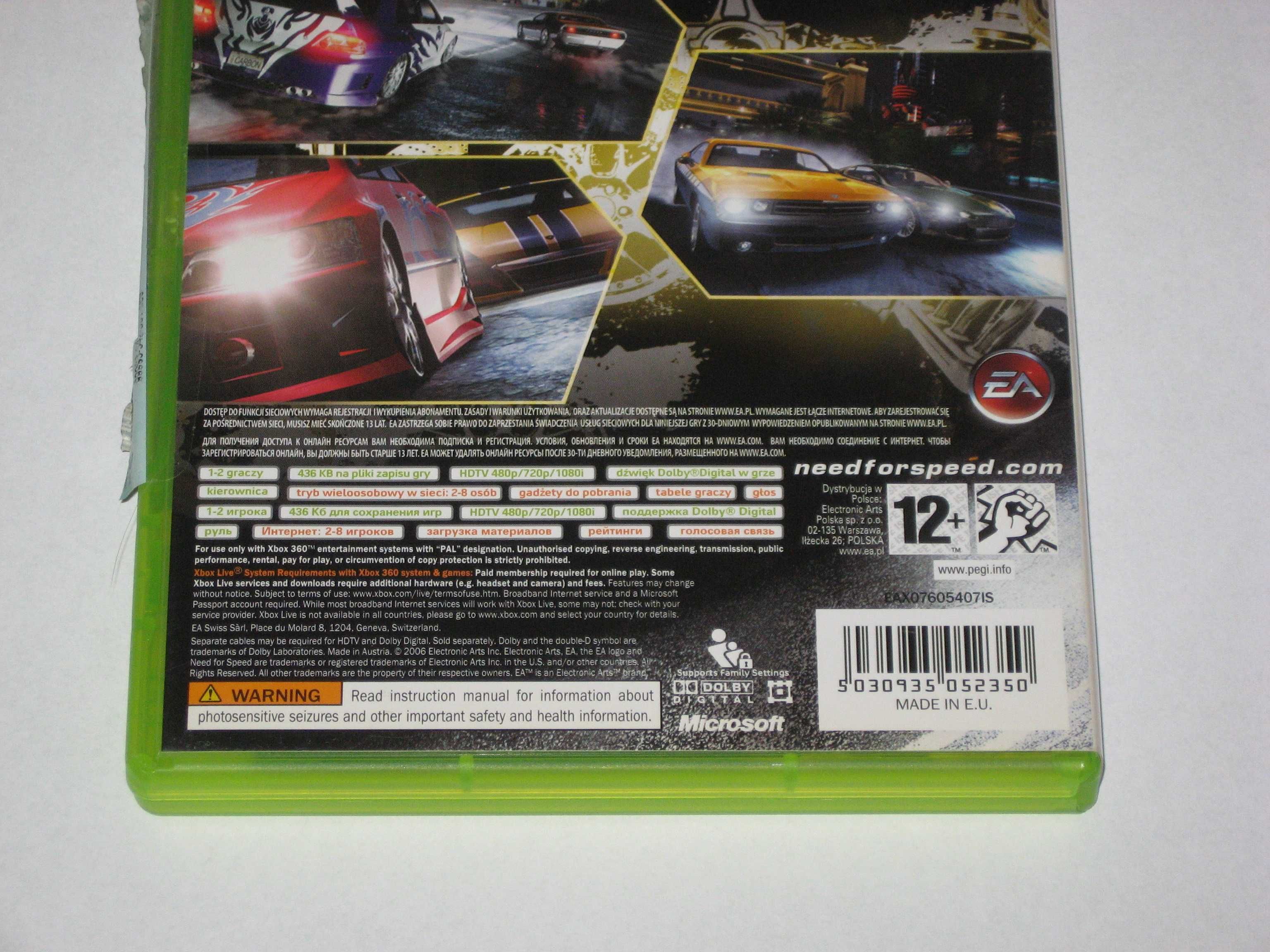 Need For Speed Carbon Xbox360 BDB! PL! bdb! X360! PL