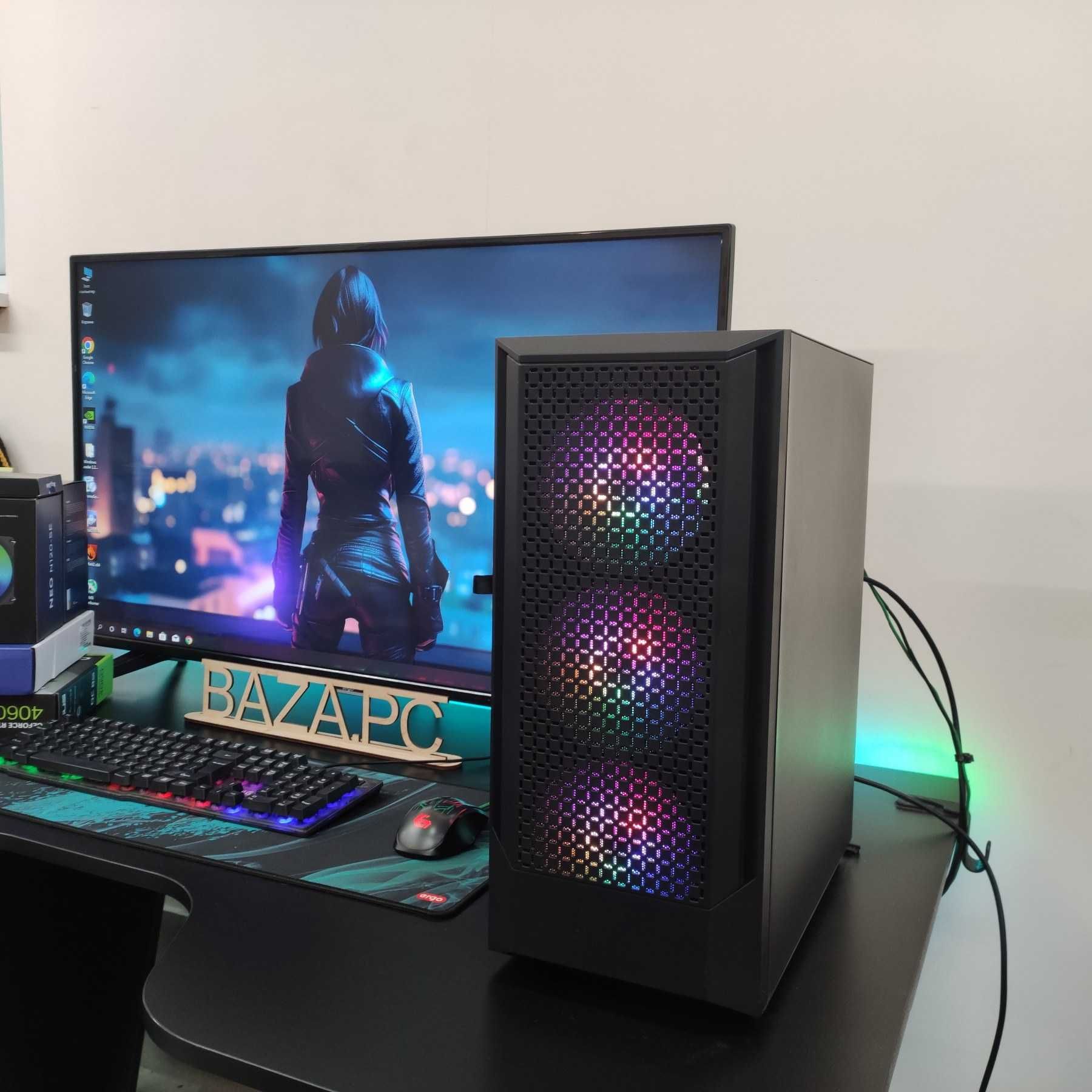 Компютер Новый Ryzen 5 5500, 16GB DDR4, ASUS RTX 4060, SSD 512GB