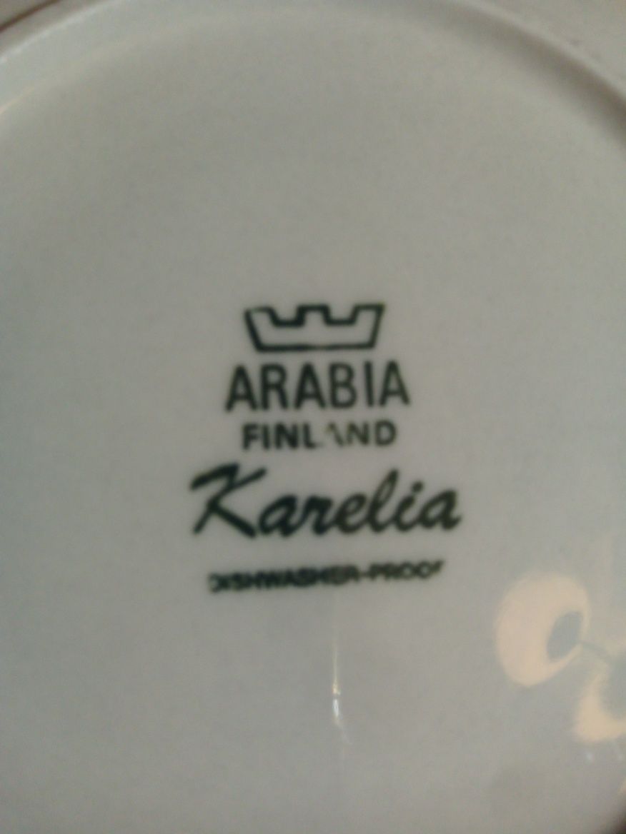 Spodki podstawki porcelana Arabia Finland Karelia 4 szt.