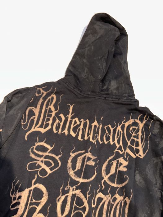 зип худи Balenciaga orange grafiti zip L