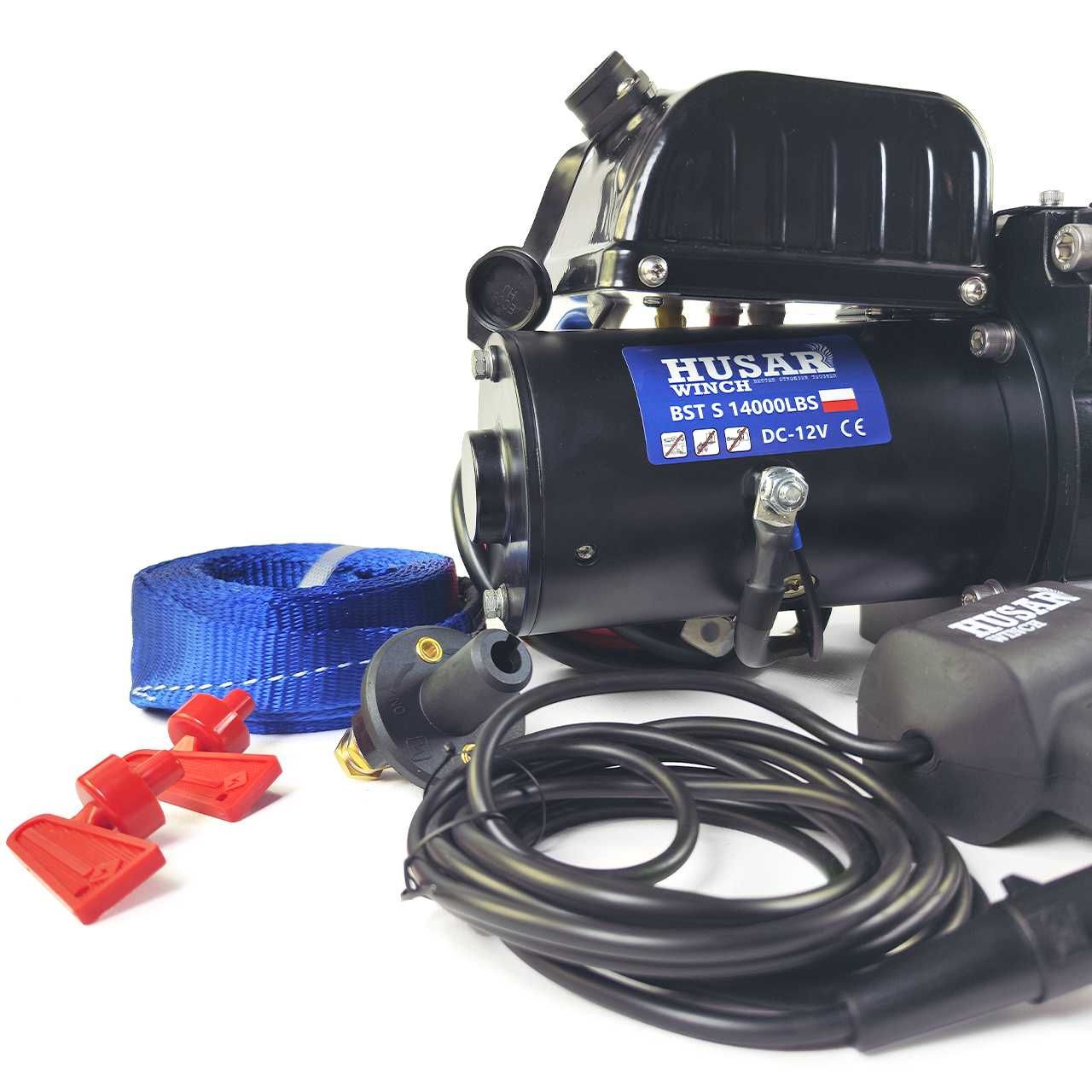 Електро лебідка на екакуатор, авто 6,3т 12В Husar Winch (Польща)