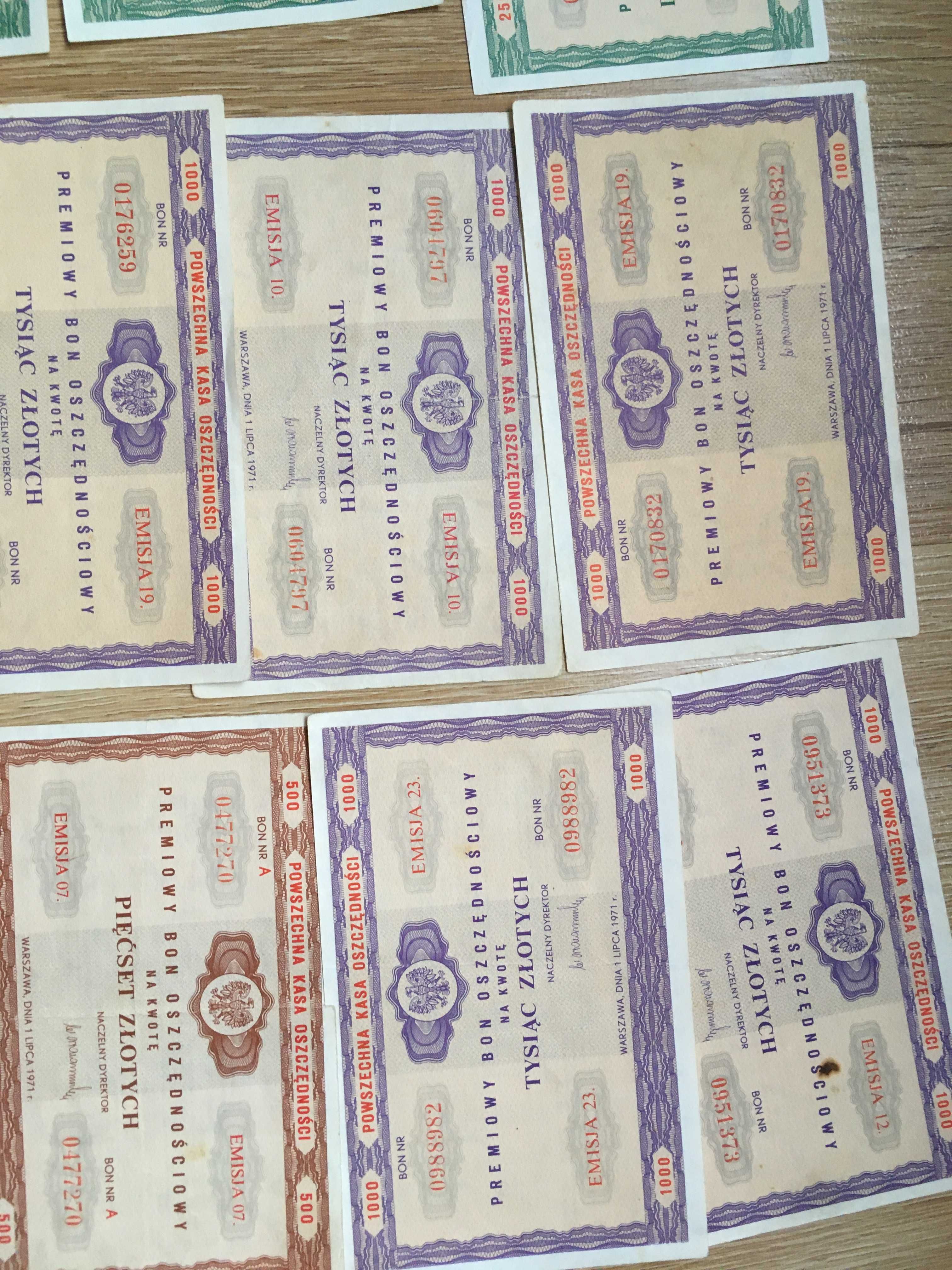 premiowe bony oszczędnościowe 1971 rok