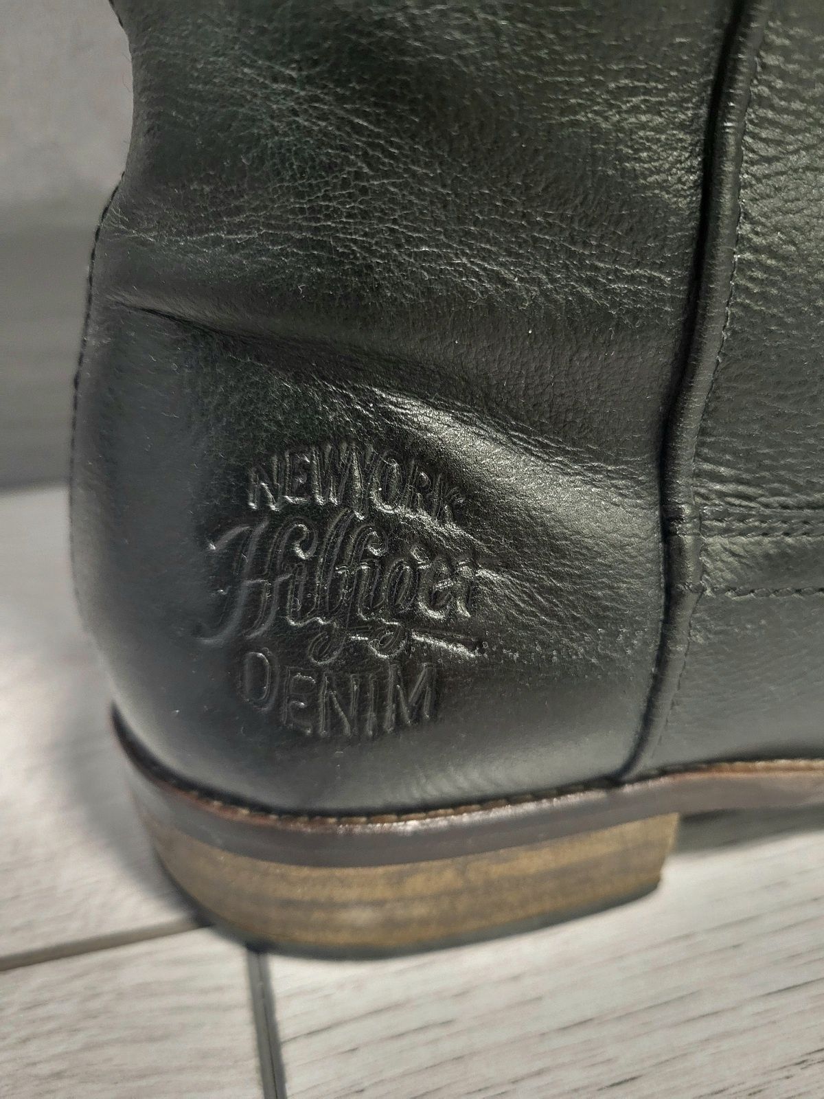 Жіночі сірі чоботи Tommy Hilfiger шкіра оригінальні