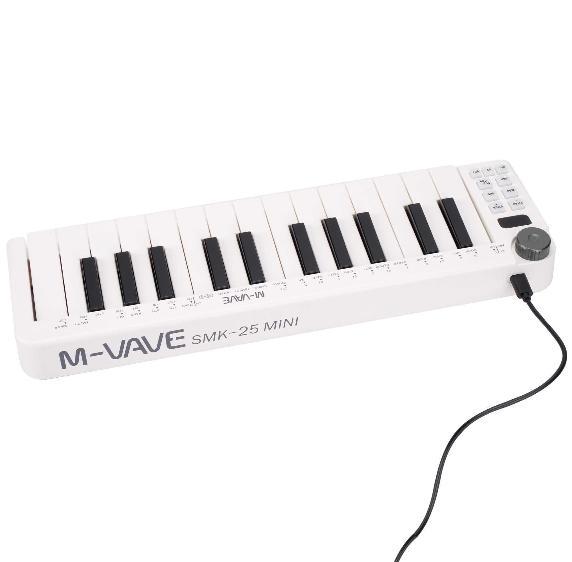 M-VAVE SMK 25 Mini MIDI Keyboard, Bluetooth, встроенный АКБ.
