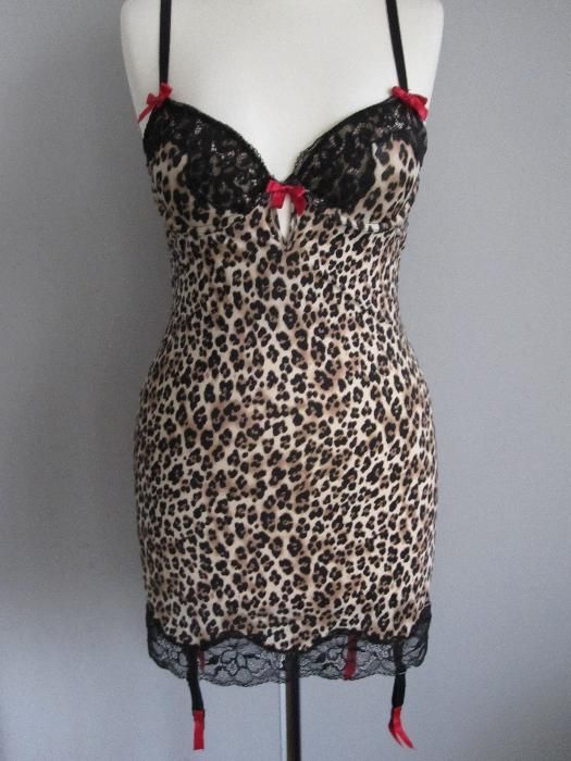 Seksowna koszulka z paskami do pończoch 70 A r. 34/36 H&M + GRATIS