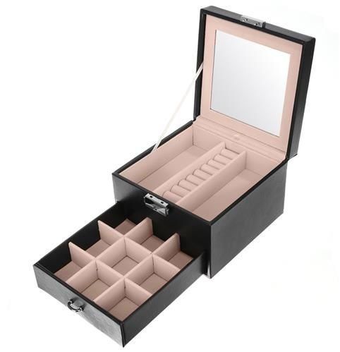 kuferek na biżuterię - czarny k8898 beautylushh