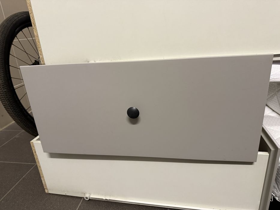 Łóżko 160x200 IKEA Hemnes szare z materacami