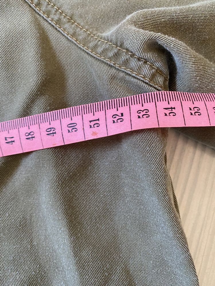 ZARA 38 parka kurtka khaki lyocell