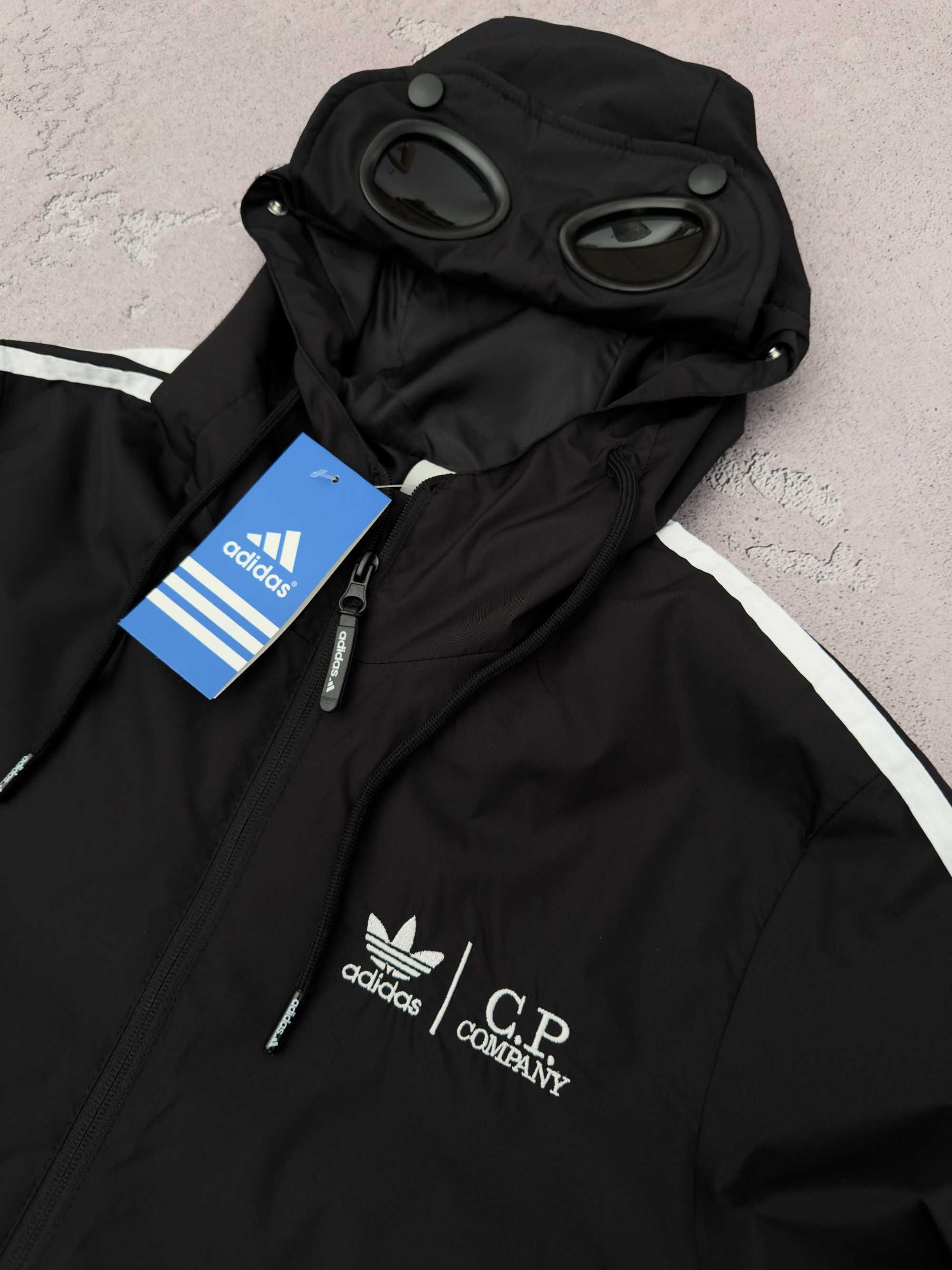 Вітрівка Adidas x C.P. Company | Водовідштовхувальна плащівка | Чорна