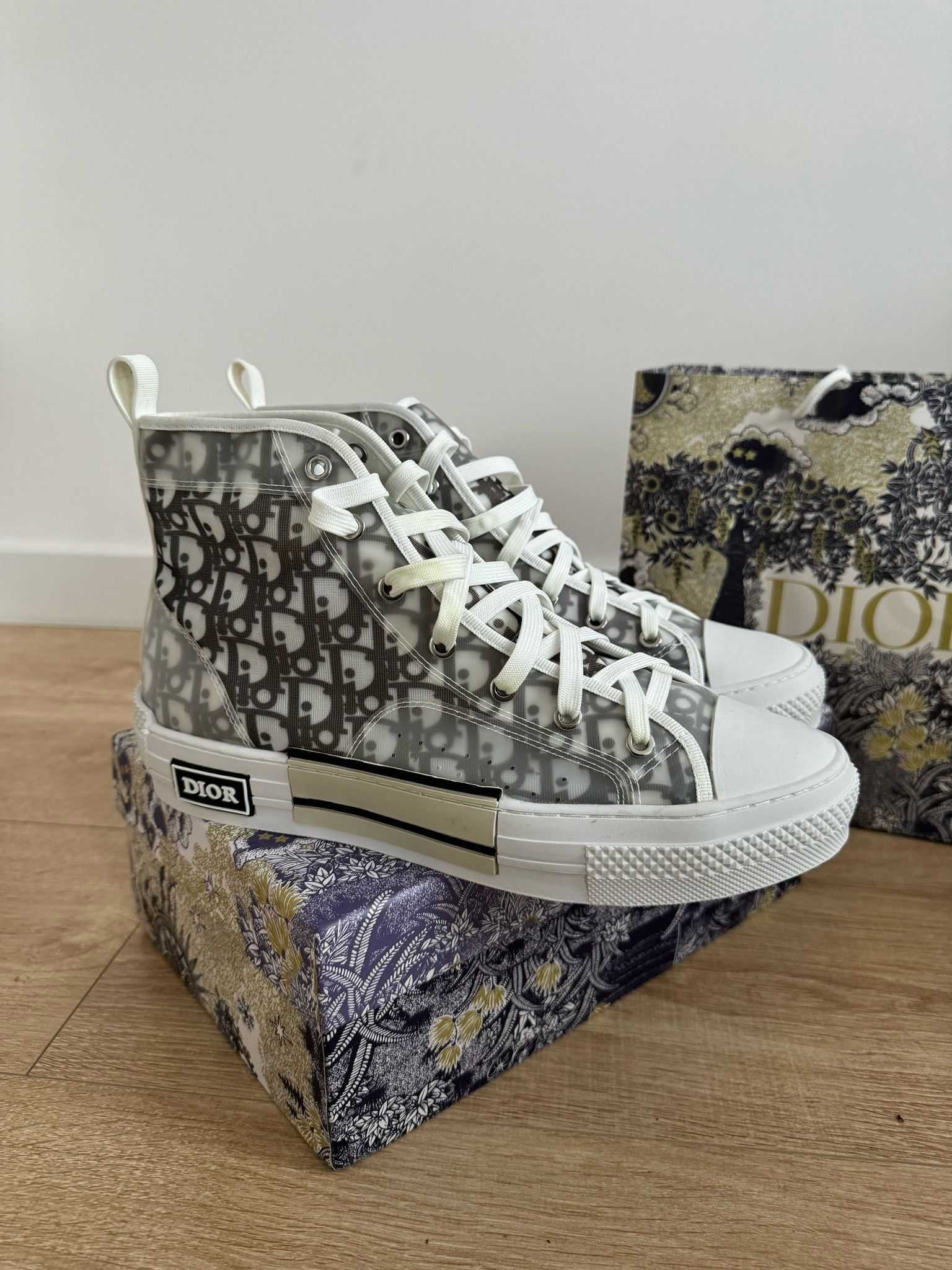 Buty Dior High-Top White and Black roz. 43