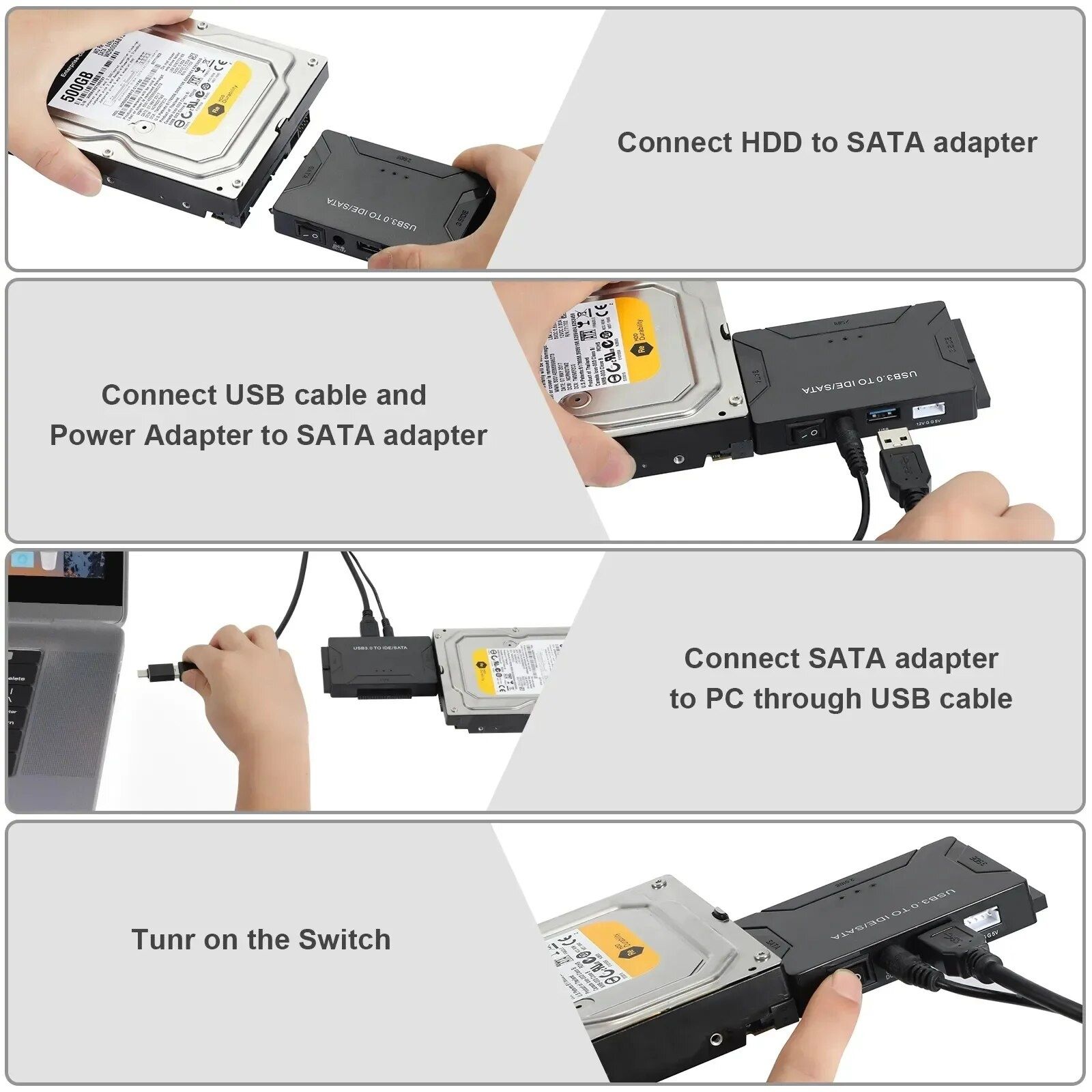 Адаптер переходник USB 3.0, HDD 2,5/3,5, SATA,dvd,SSD жёсткий диск IDE