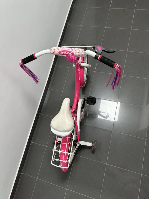 Детский двухколесный велосипед Profi Princess 16" розовый с корзинкой