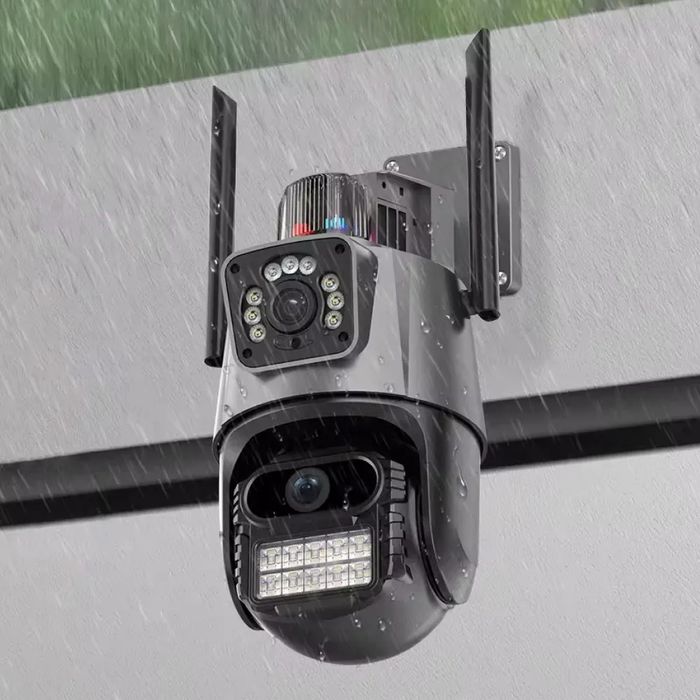 Уличная WIFI камера видеонаблюдения с сиреной, LED и ИК подсветкой, Du