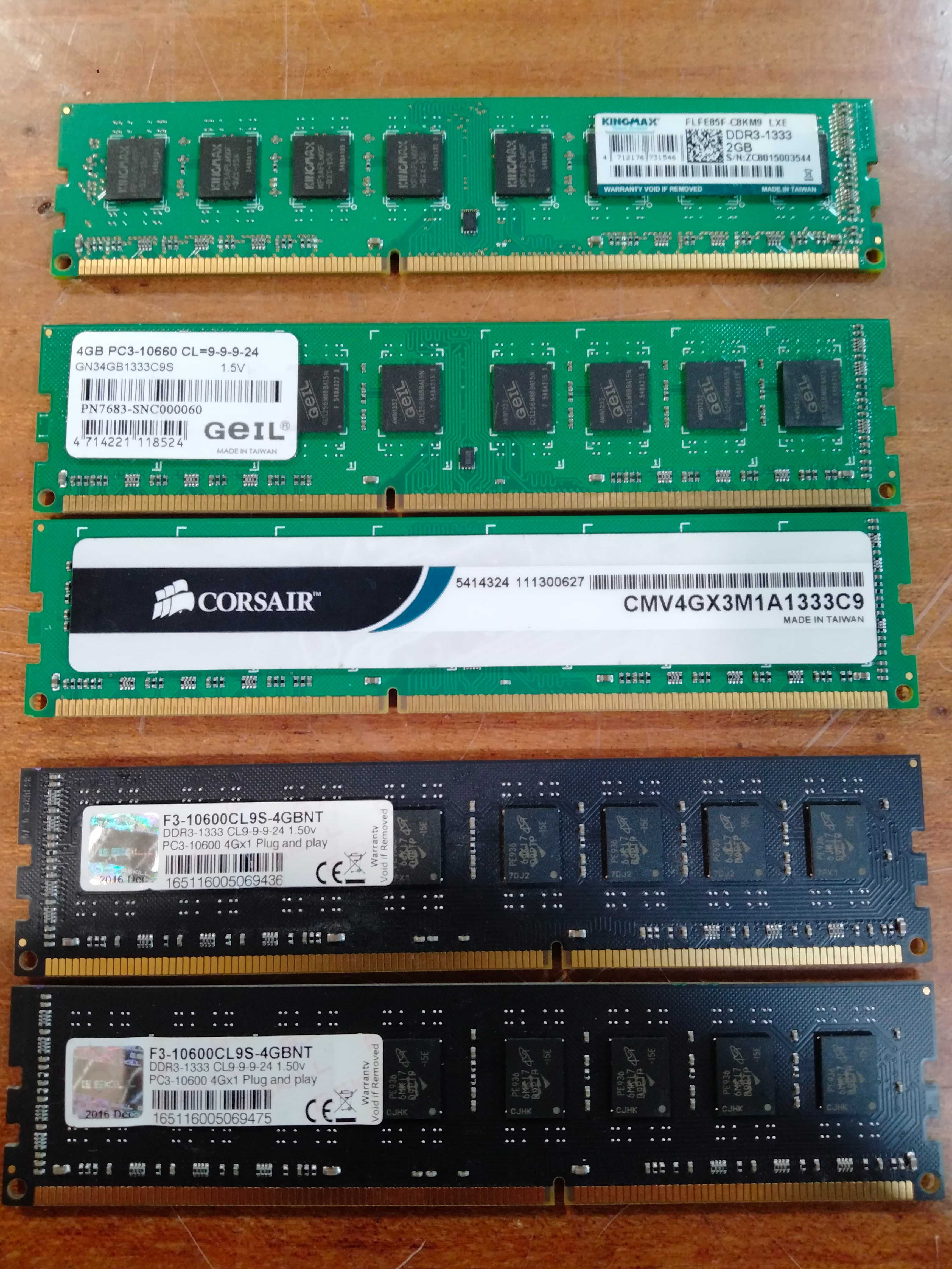 Оперативная память для ПК DDR2, DDR3, DDR4