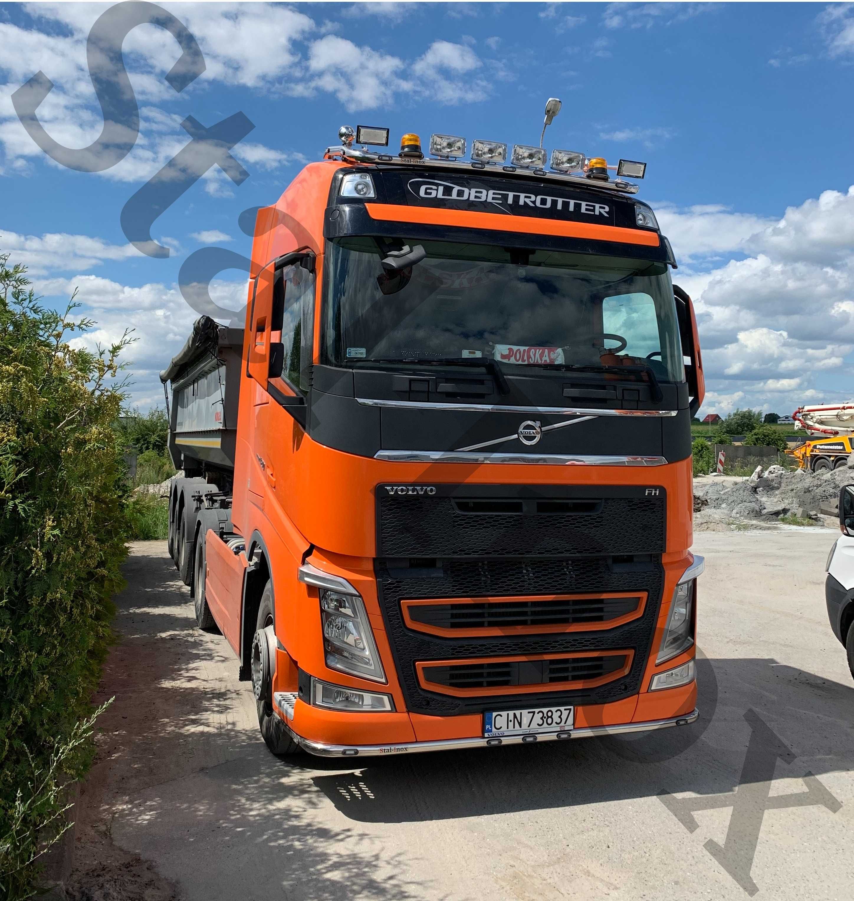 Orurowanie górne malowane proszkowo VOLVO Fh4 Fh5 oświetlenie led