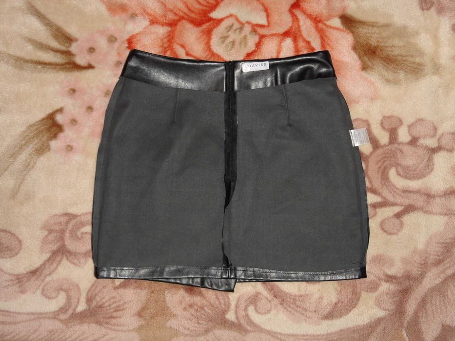 Кожаная стрейчевая юбка «Loavies» (р.L эко кожа)