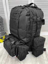 Тактичний туристичний військовий рюкзак 55 л чорний