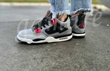 Jordan 4 damskie szare sneakersy retro klasyczne buty sportowe 39
