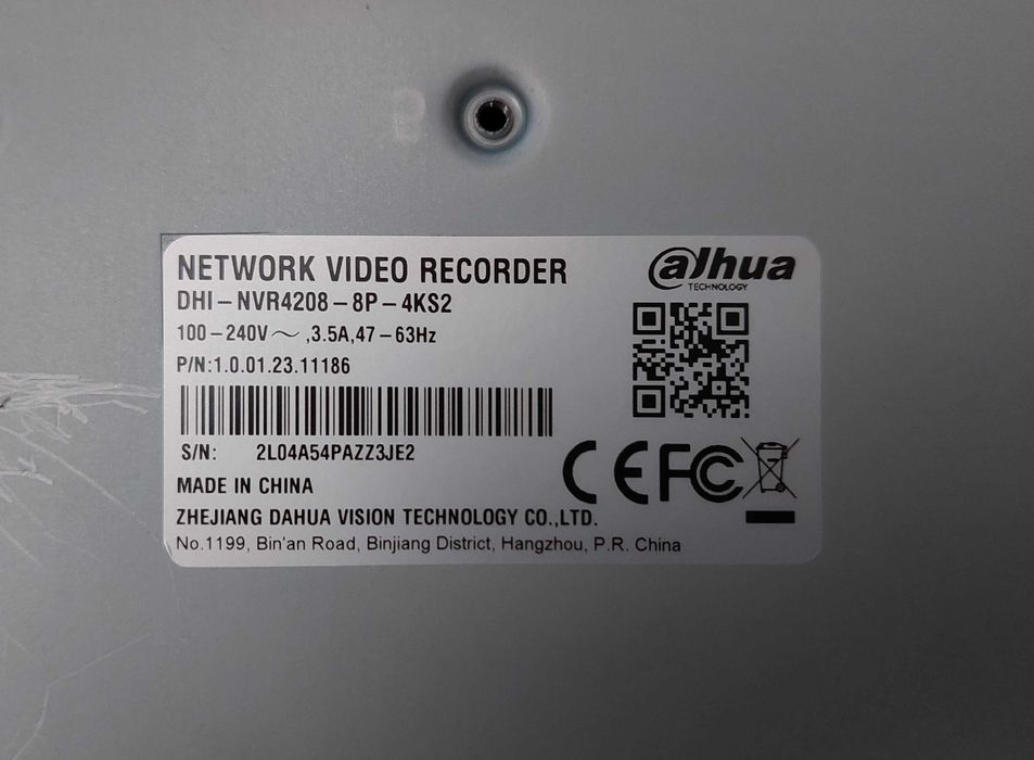 Dahua NVR DHI NVR4208 4KS2 Vigilância