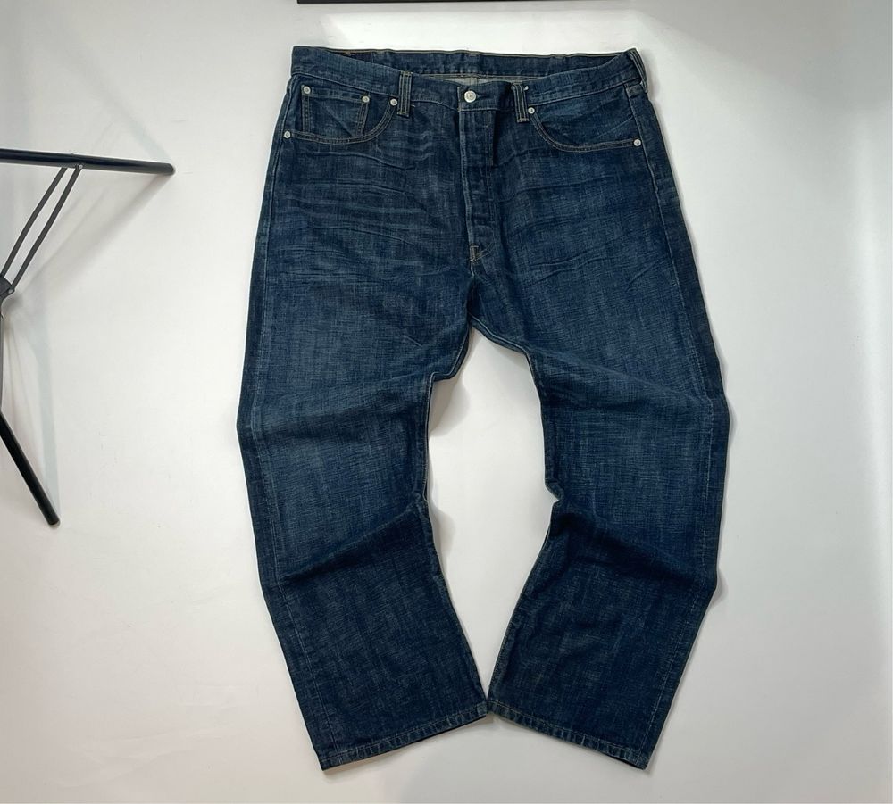 Широкі темно сині джинси Levis 501 40/30 relaxed loose fit левайс
