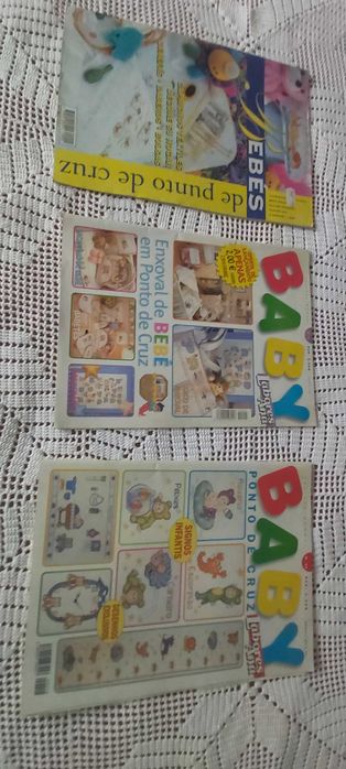 Revistas ponto cruz com temas para Bebes