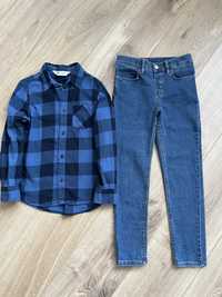 Комплект H&M джинси рубашка на 7-8 років