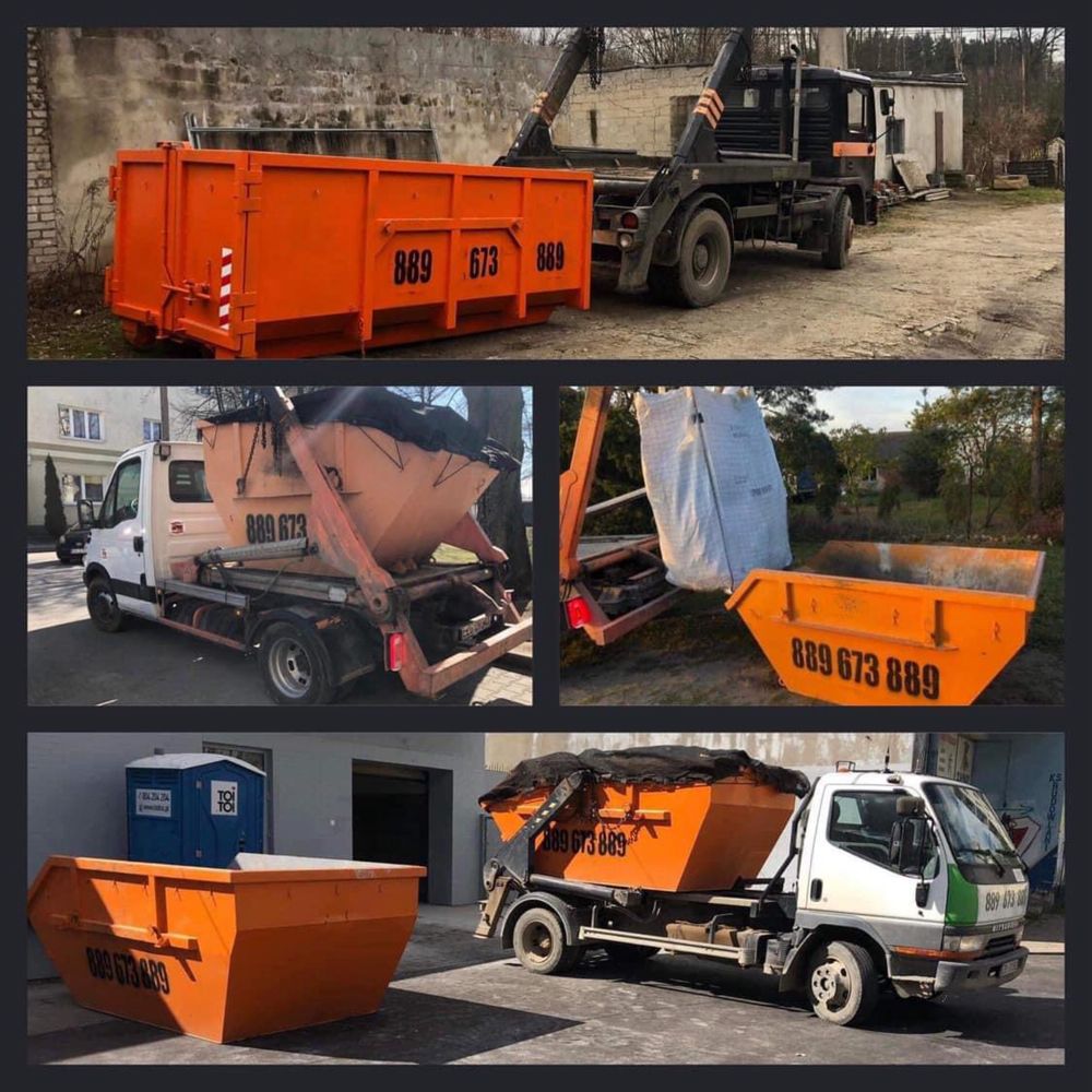 Kontenerowy wywóz gruzu, worki big-bag, wąskie wjazdy, 24h/7