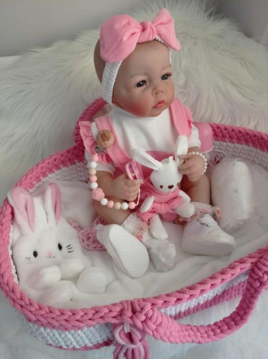 Lalka w typie reborn z wyprawką prezent lala cała winylowa