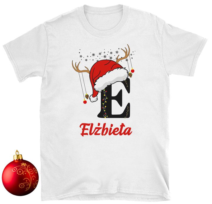 koszulka świąteczna, koszulka imię prezent pod choinkę wesołych świąt