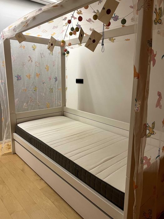 Cama infantil tipo casinha com cama auxiliar – Lifetime Kidsrooms