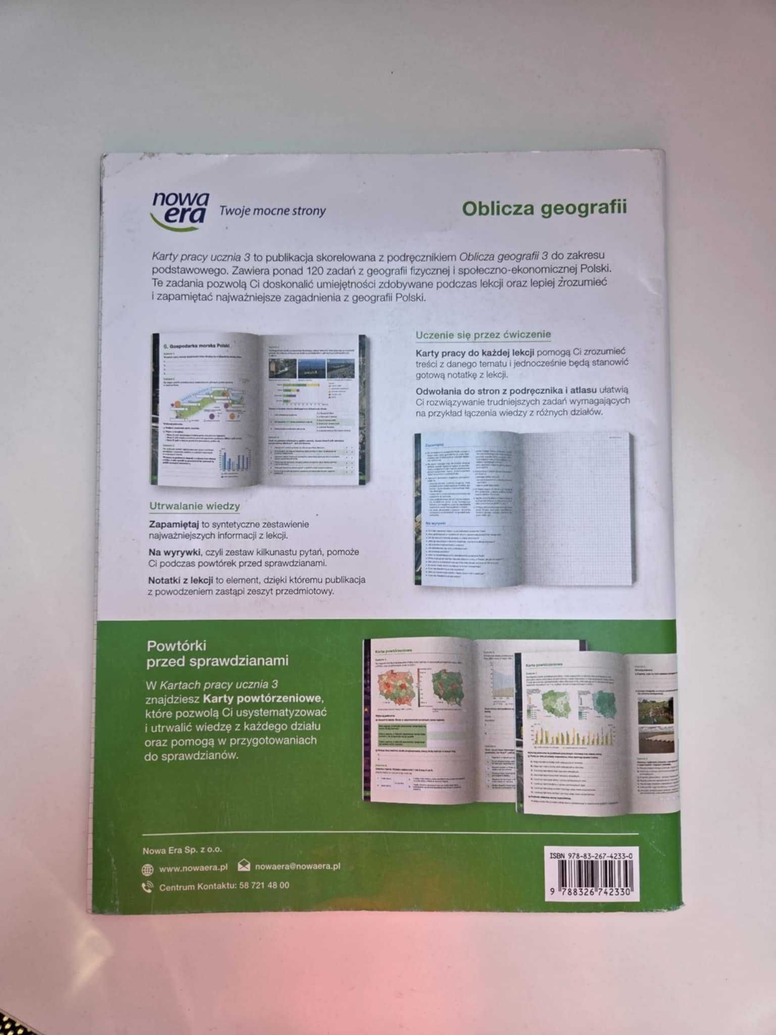 Karty pracy ucznia zakres podstawowy. Oblicza geografii 3.