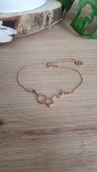 Bransoletka Giorre - serotonina, srebro 925 pokryte różowym złotem