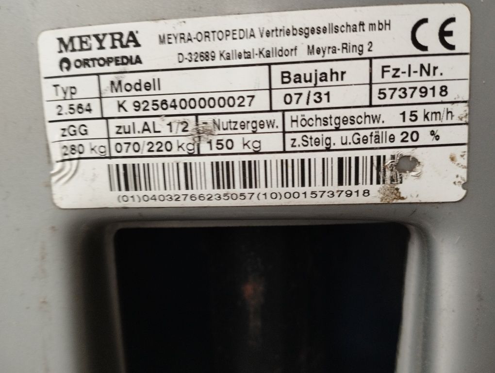 Skuter elektryczny dla seniora Meyra ortocar 415 SP ll cityliner