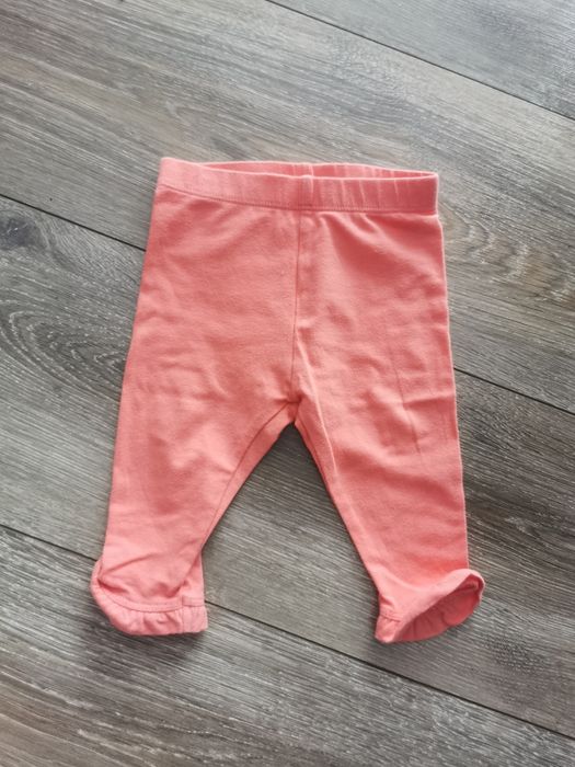 Legginsy pomarańczowe Miniclub 56 62 z falbanką