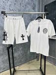 Котоновый летний комплект Chrome Hearts (С-ХЛ) Костюм шорты + футболка