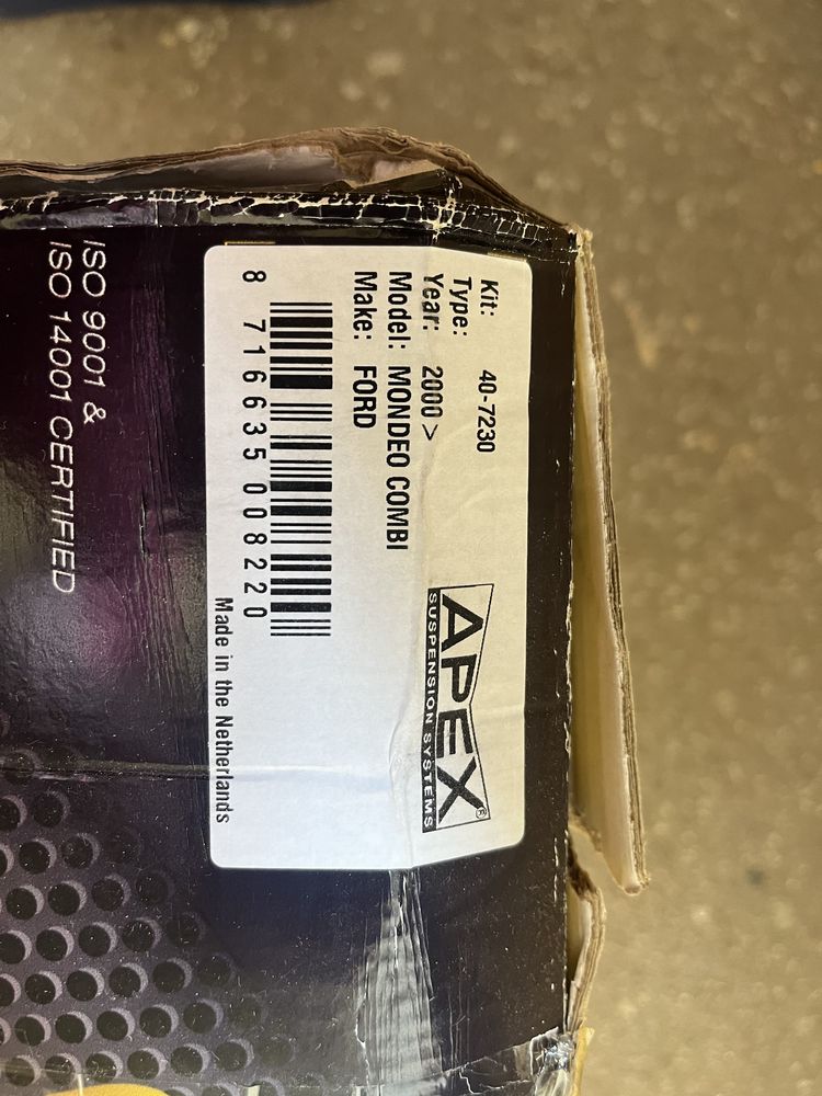 Sprezyny obnizajace APEX Ford Mondeo Mk3 st220 v6 3.0 2.5 tdci tddi