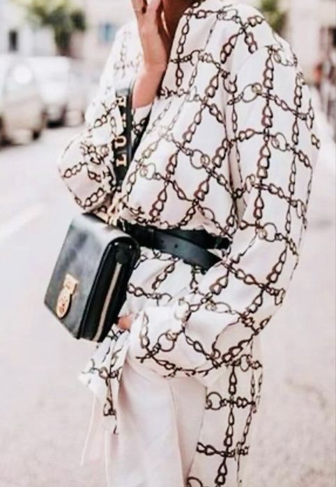 стильная рубашка удлиненная Zara