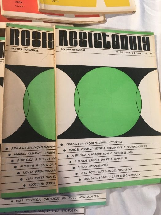 Revista Resistência - lote 14 + 1 (Estado Novo) 1969-74