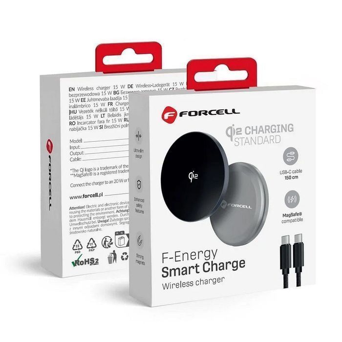 Ładowarka indukcyjna Forcell F-Energy Smart Charge USB C Qi2 15W